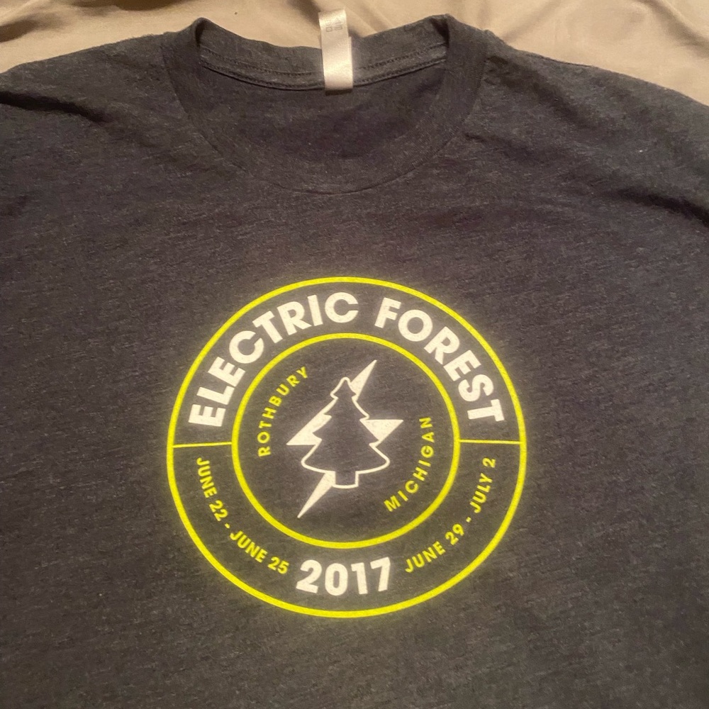 Electric Forest Unisex Gray short sleeve T-shirt  size L